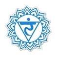 thumbnail image 1 of Chakra 5 Vishuddha - 5" Vinyl Sticker - For Car Laptop I-Pad - Waterproof Decal, 1 of 1