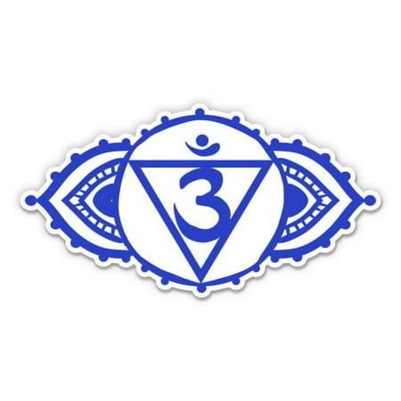 Chakra 6 Ajna - 3" Vinyl Sticker - For Car Laptop Water Bottle Phone - Waterproof Decal