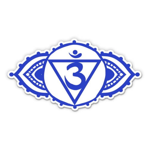 Chakra 6 Ajna - 3" Vinyl Sticker - For Car Laptop Water Bottle Phone - Waterproof Decal