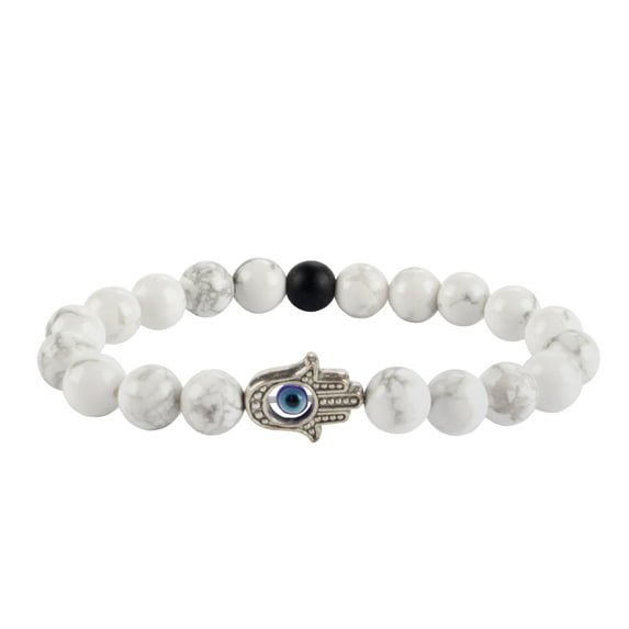 Chakra Bracelets - Howlite/Matte Onyx - 10
