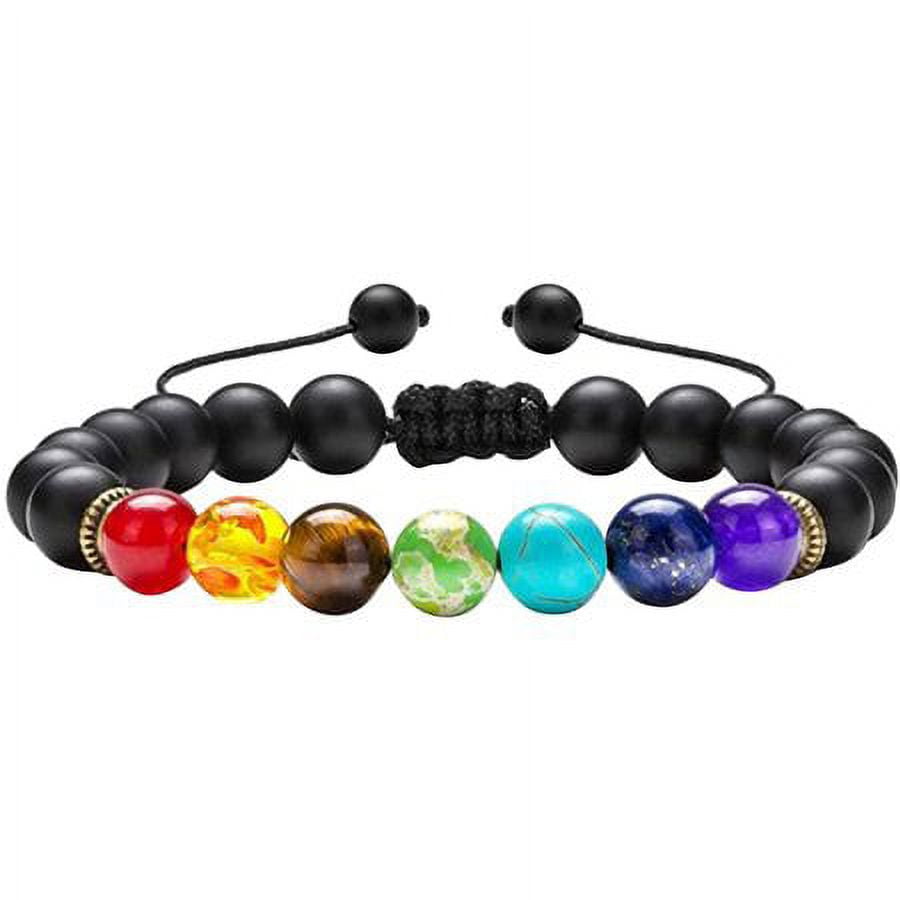 Buy ATIMIGO Solar System Bracelet 7 Chakras Healing Natural Stone Bracelets  for Women Men Stress Relief Yoga Beads Elastic Bracelet Bangle at Amazon.in