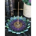 thumbnail image 1 of Chakra Buddhist Mandala 8 Spokes Wheel Flower Bloom Incense Burner Figurine, 1 of 7