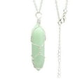 thumbnail image 1 of Chakra Crystal Pendant, Gaqring Natural Quartz Healing Necklace, Hexagonal Pointed Carnelian Gemstone for Protection Luck Wealth, Green, 1 of 1