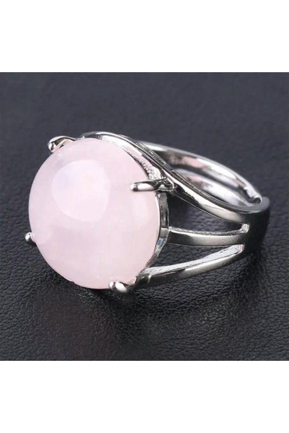 Chakra Crystal Ring Open Adjustable Quartz Stone Hollow Out Healing Reiki Gifts
