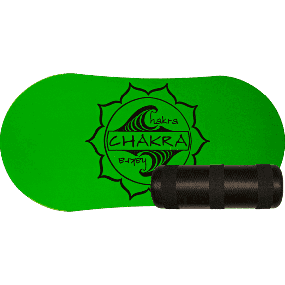 Chakra Skateboard Balance Deck and Roller Kit Neon Green - (Set)
