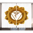 thumbnail image 1 of Ambesonne Yellow Curtains 2 Panel Set, Eastern, 108" x 84", Earth Yellow, 1 of 2