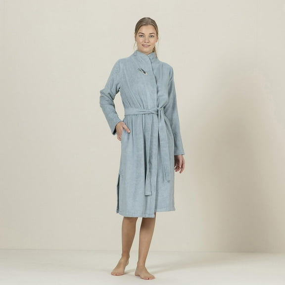 Chakra Inverno Unisex Women's Bathrobe - Soft Velvet, Comfort and Elegance | S - Aqua