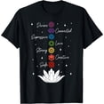 thumbnail image 1 of Chakra Lotus Flower Yoga Buddhism Meditation Spiritual T-Shirt Black 3X-Large, 1 of 4