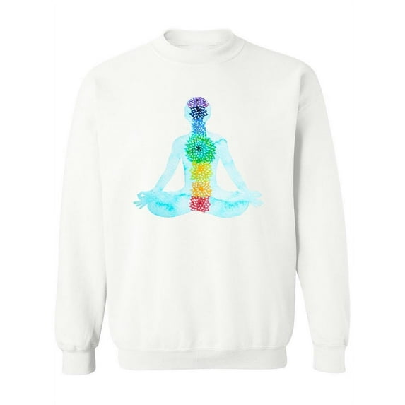 Chakra Lotus Pose Sweatshirt Women -Image by Shutterstock, Female x-Large