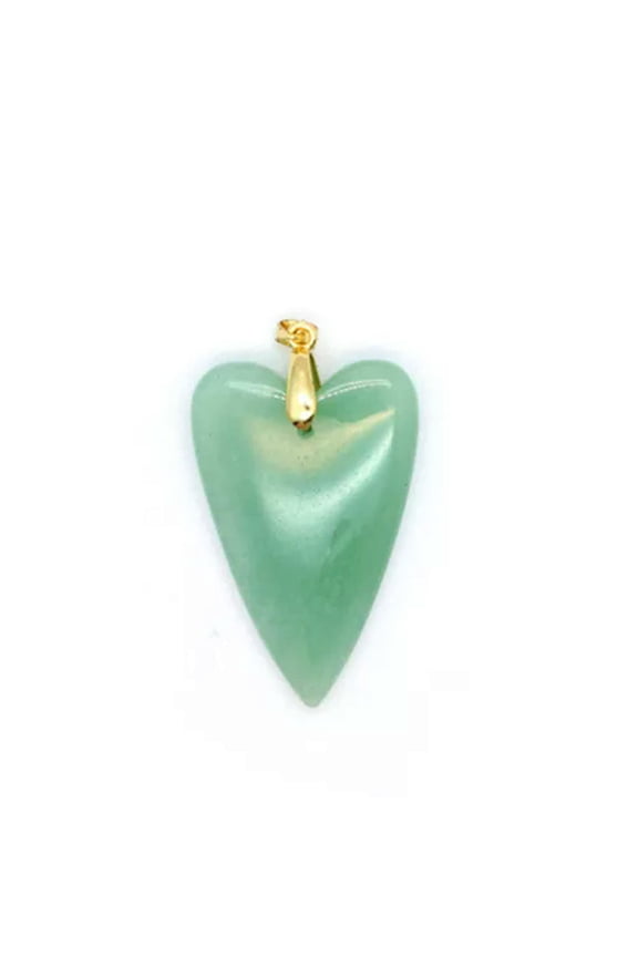Chakra Natural Crystal Heart Stones Quartz Pendant Jewelry Gifts Healing Reiki