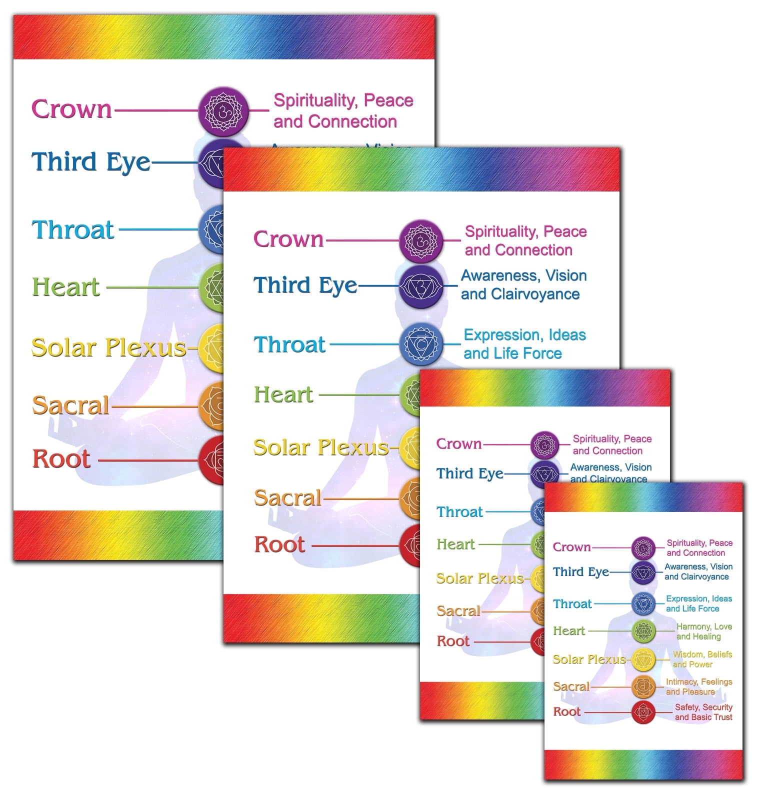 CHAKRA SYMBOLS Colorful PNG Instant Download, Chakra Clipart - Etsy, image size:1550x1600