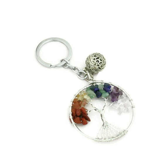 Chakra Tree Essential Oil Diffuser Keychain- Multi-colored