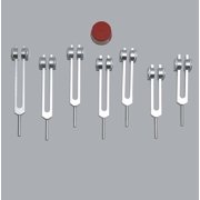 Chakra Tuning Forks Set - 7 Tuning Forks Weighted With Pouch And Free Activator
