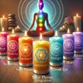 thumbnail image 1 of Chakra candles, tealight wellness candles, meditation candles, scented chakra set, yoga candles, chakra healing candles, 1 of 5