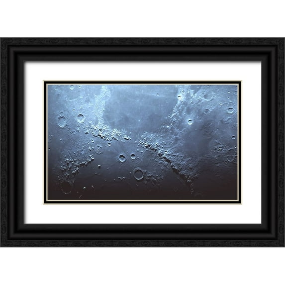 Chakrabarti, Basudeb 32x21 Black Ornate Wood Framed with Double Matting Museum Art Print Titled - Mountains A Oceans Of The Moon