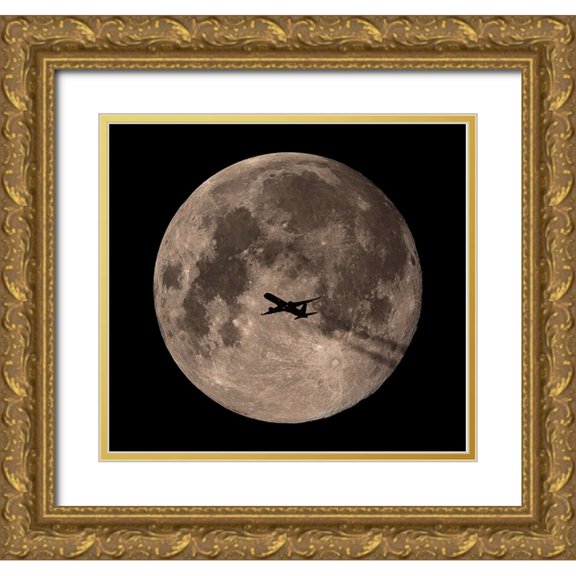 Chakraborty, Mainak 21x20 Gold Ornate Wood Framed with Double Matting Museum Art Print Titled - Passing Through Full Moon