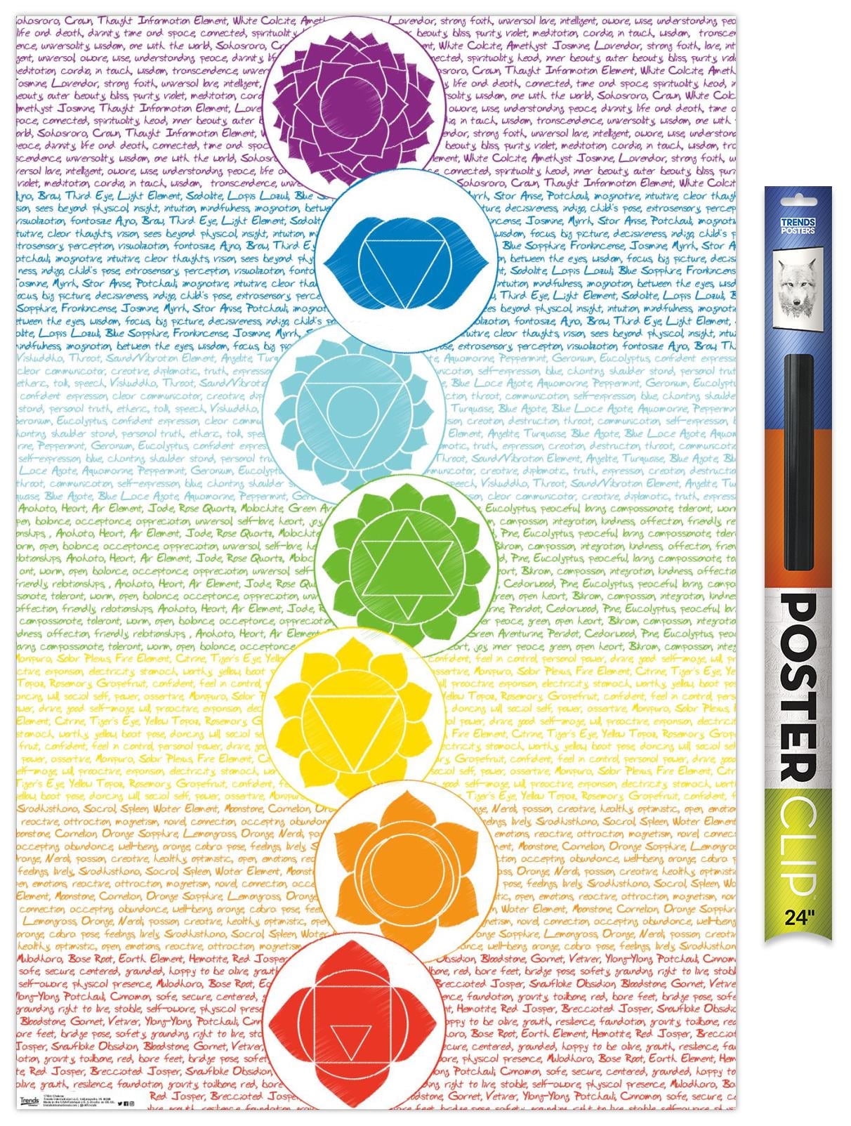 Chakras Wall Poster, 22.375" x 34"