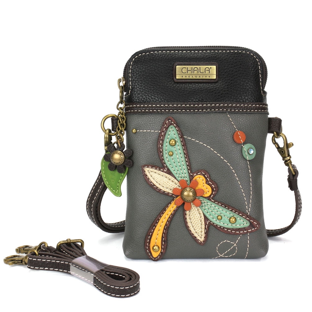 CHALA Bird Design Crossbody Phone Purse - Women's PU Leather Small Handbag With Adjustable Strap