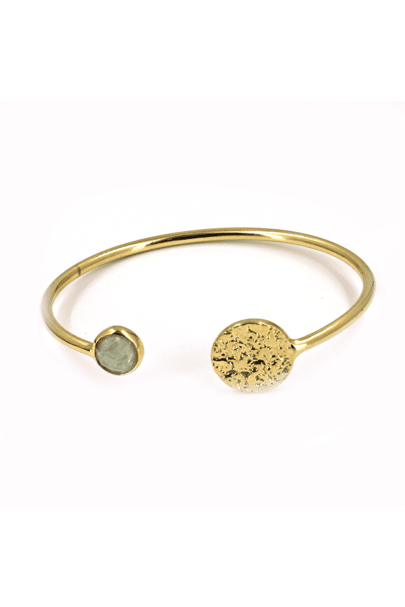 Chalcedony 18k Gold Plated Bracelet
