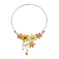thumbnail image 1 of Chalcedony-Clear Quartz with Pearl Cluster Choker, 1 of 4