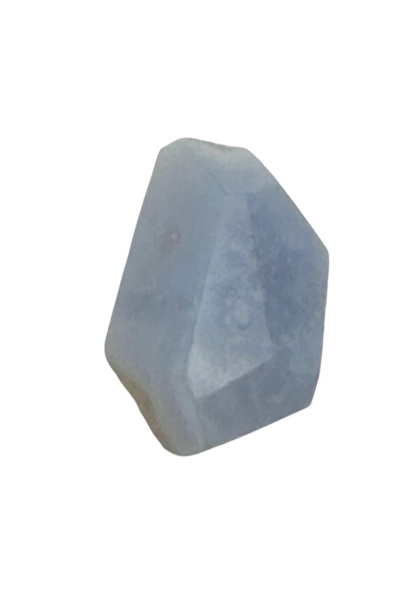 Chalcedony Druzy 17ct Designer Cut Pendant Bead | 22x13x9mm | Blue | 1 Bead |