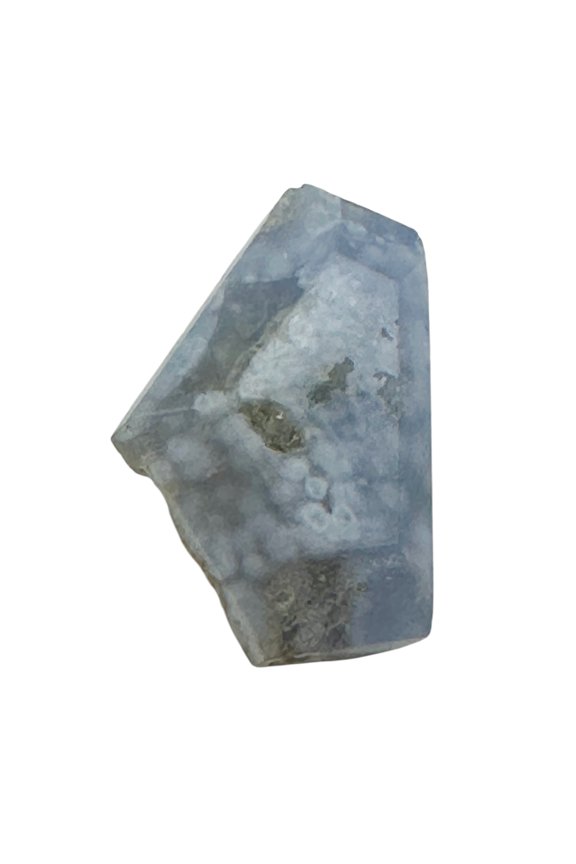 Chalcedony Druzy 20ct Designer Cut Pendant Bead | 26x16x8mm | Blue | 1 Bead |