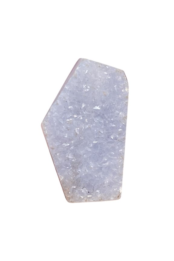 Chalcedony Druzy 42ct Designer Cut Pendant Bead| 31x18x9mm| Blue| 1 Pendant Bead