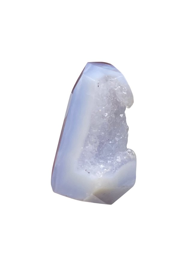 Chalcedony Druzy 56ct Designer Cut Pendant Bead| 28x20x13mm|Blue |1 Pendant Bead