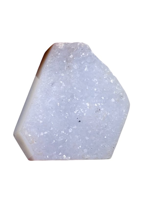 Chalcedony Druzy 68ct Designer Cut Pendant Bead| 32x24x11mm|Blue |1 Pendant Bead