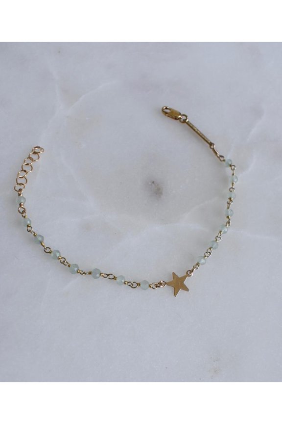 Chalcedony One Star Bracelet