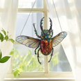 thumbnail image 1 of Chalcosoma Atlas Beetle Acrylic Suncatcher Entomology Art Gothic Nature Decor Window Hanging Gift For Insect Lover, 1 of 5