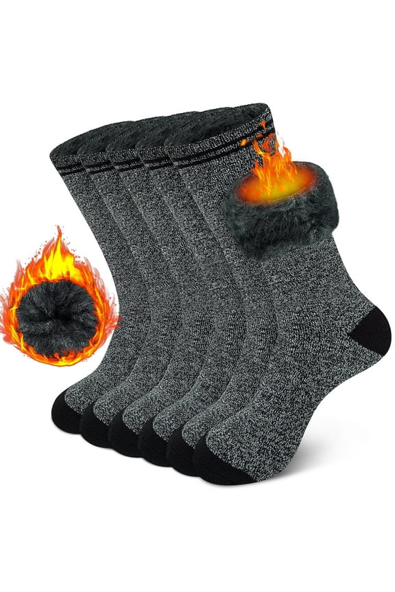 3 Pack Thermal Socks for Men & Women, Thick Warm Winter Socks for Cold Weather