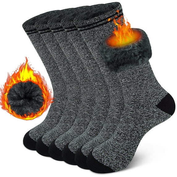 KOITHOT 3 Pack Thermal Socks for Men & Women, Thick Warm Winter Socks for Cold Weather