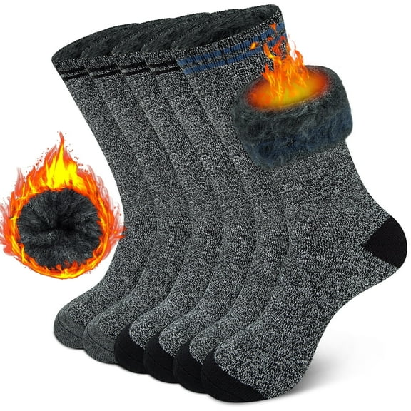 KOITHOT 3 Pack Thermal Socks for Men & Women, Thick Warm Winter Socks for Cold Weather