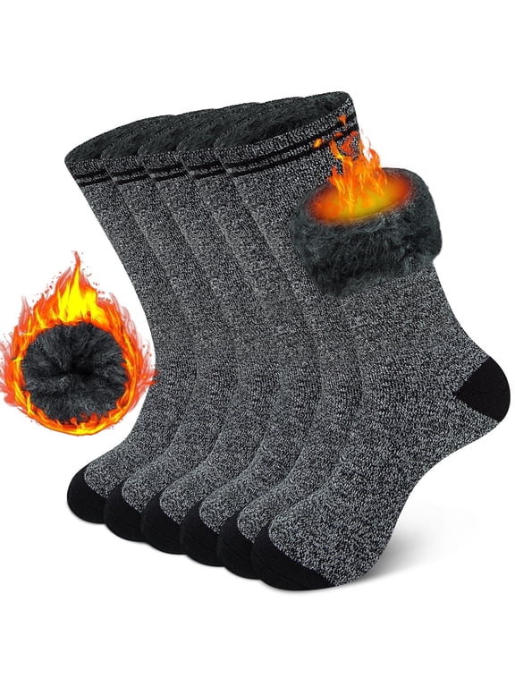 3 Pack Thermal Socks for Men & Women, Thick Warm Winter Socks for Cold Weather