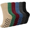 thumbnail image 1 of KOITHOT 6 Pack Men Fuzzy Socks Warm Winter Soft Fluffy Cozy Slipper Fleece Socks for Men, 1 of 9
