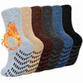 thumbnail image 1 of KOITHOT 6 Pack Men Fuzzy Socks Warm Winter Soft Fluffy Cozy Slipper Fleece Socks for Men, 1 of 10