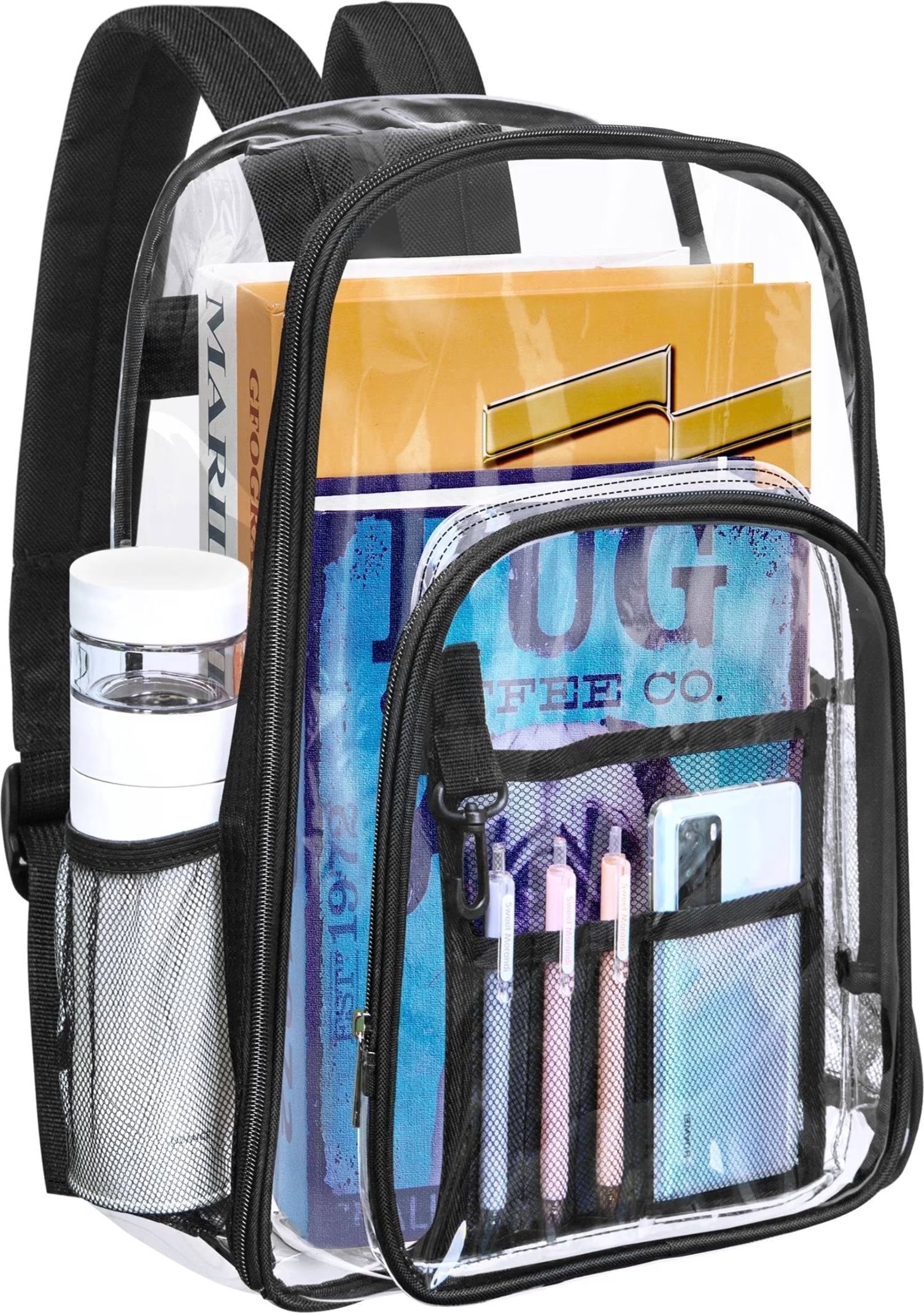KOITHOT Extra Large Clear Backpack, Waterproof 0.4mm Vinyl, School ...