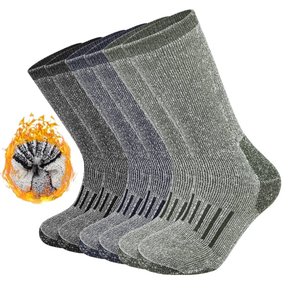 KOITHOT 3 Pack Merino Wool Socks for Men & Women, Thermal Boot Warm Hiking Socks