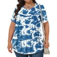 thumbnail image 1 of KOITHOT Womens Plus Size Tops Tunic Short Sleeve Crew Neck Shirts Casual Soft Blouse 1X-5X, 1 of 5
