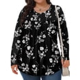 thumbnail image 1 of KOITHOT Womens Plus Size Tops Tunic Long Sleeve Crew Neck Shirts Casual Soft Blouse 1X-5X, 1 of 6
