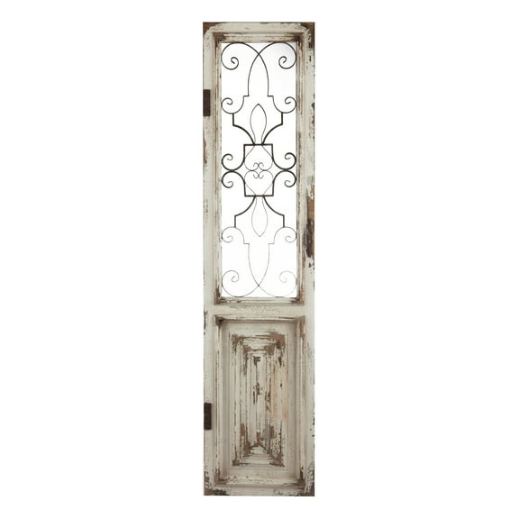 Chalet Distressed White Decorative Door