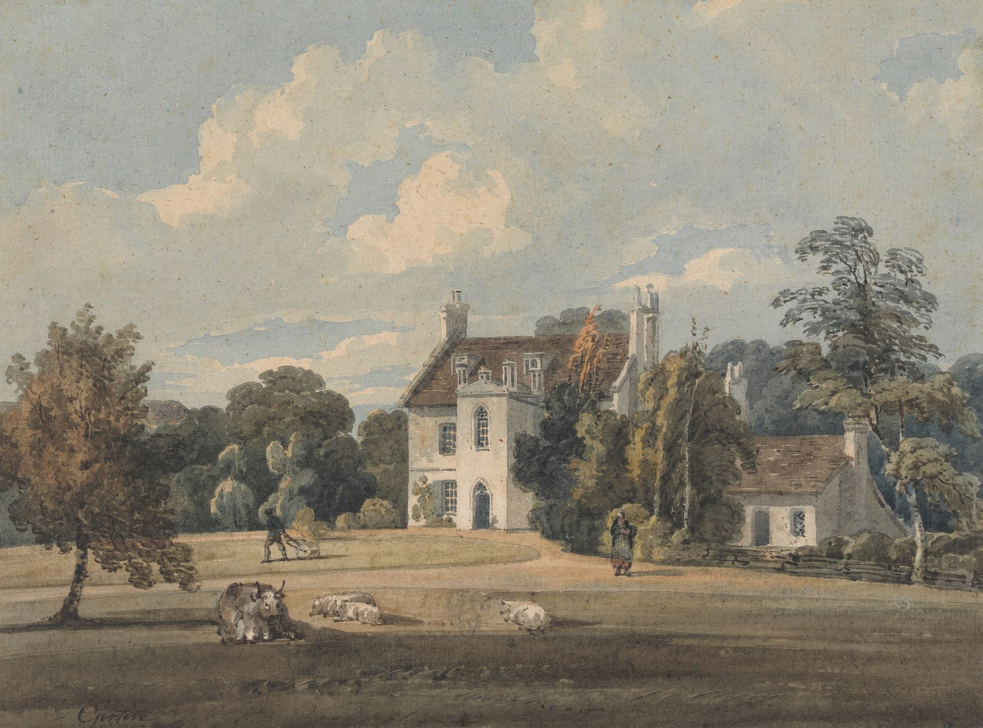 Chalfont Lodge Bucks Canvas Art - Thomas Girtin (24 x 36)