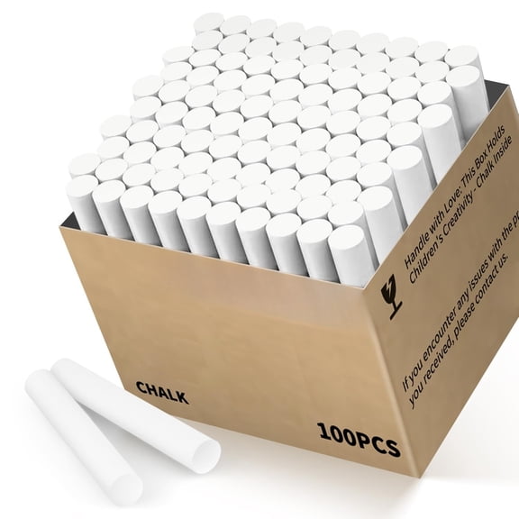 Chalk 100PCS, Low Dust Chalks Stick Bulk for Chalkboard Blackboard Non-Toxic