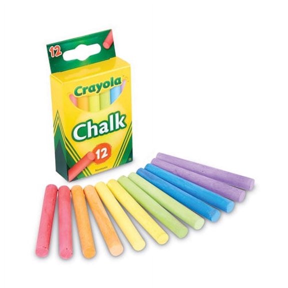 Chalk, 6 Assorted Colors, 12 Sticks/box | Bundle of 2 Boxes