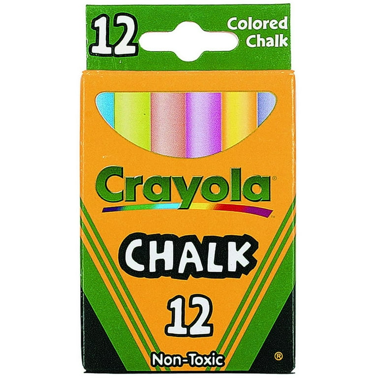 Crayola Chalk, Assorted Colors, 12 Sticks Per Box