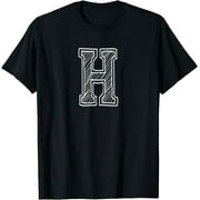 Chalk Alphabet Letter H Name Initial T-Shirt