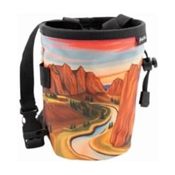 Chalk Bag - Orange - Lightweight - Unique Artwork for Climbers