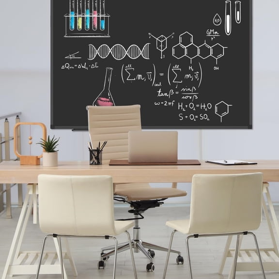Chalk Board 24" x 36", Magnetic Large Chalkboard for Wall Rustic Blackboard Hanging Chalkboards Sign Menu Board for Kitchen Decor Office Home School 4 Markers 8 Magnets, Brown