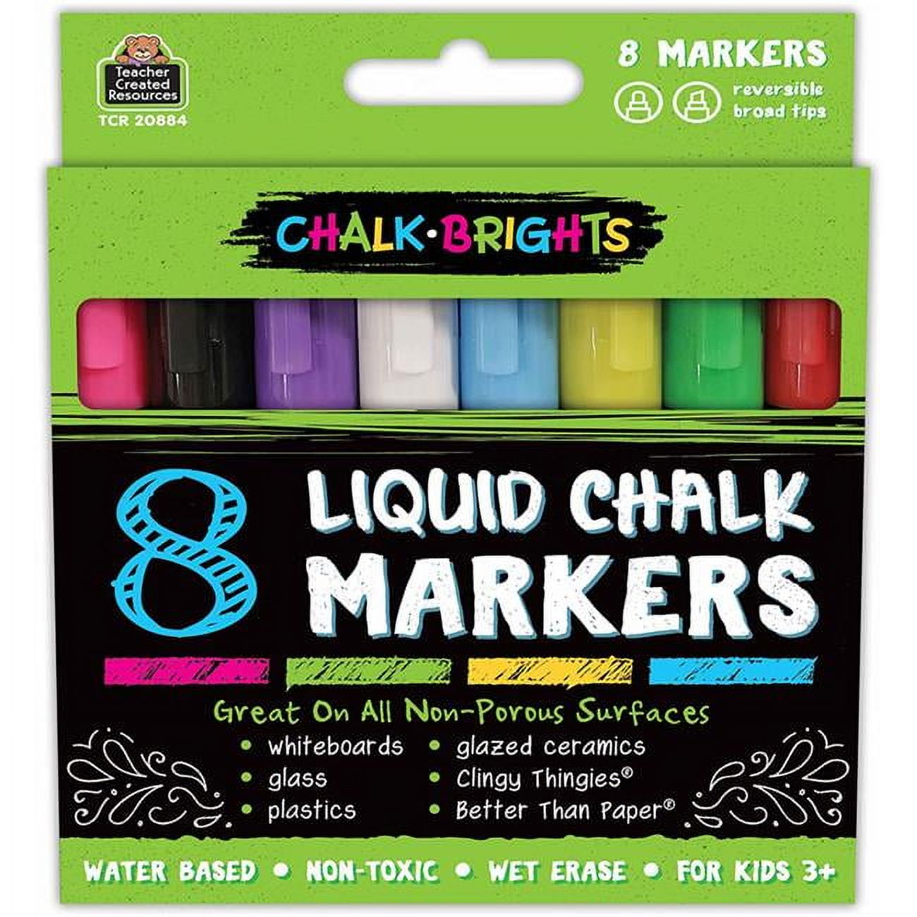 Chalk Brights Liquid Chalk Markers - 8 Per Pack - Pack of 2